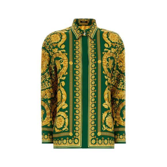 Versace Women Printed Silk Shirt